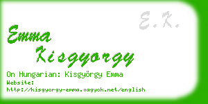 emma kisgyorgy business card